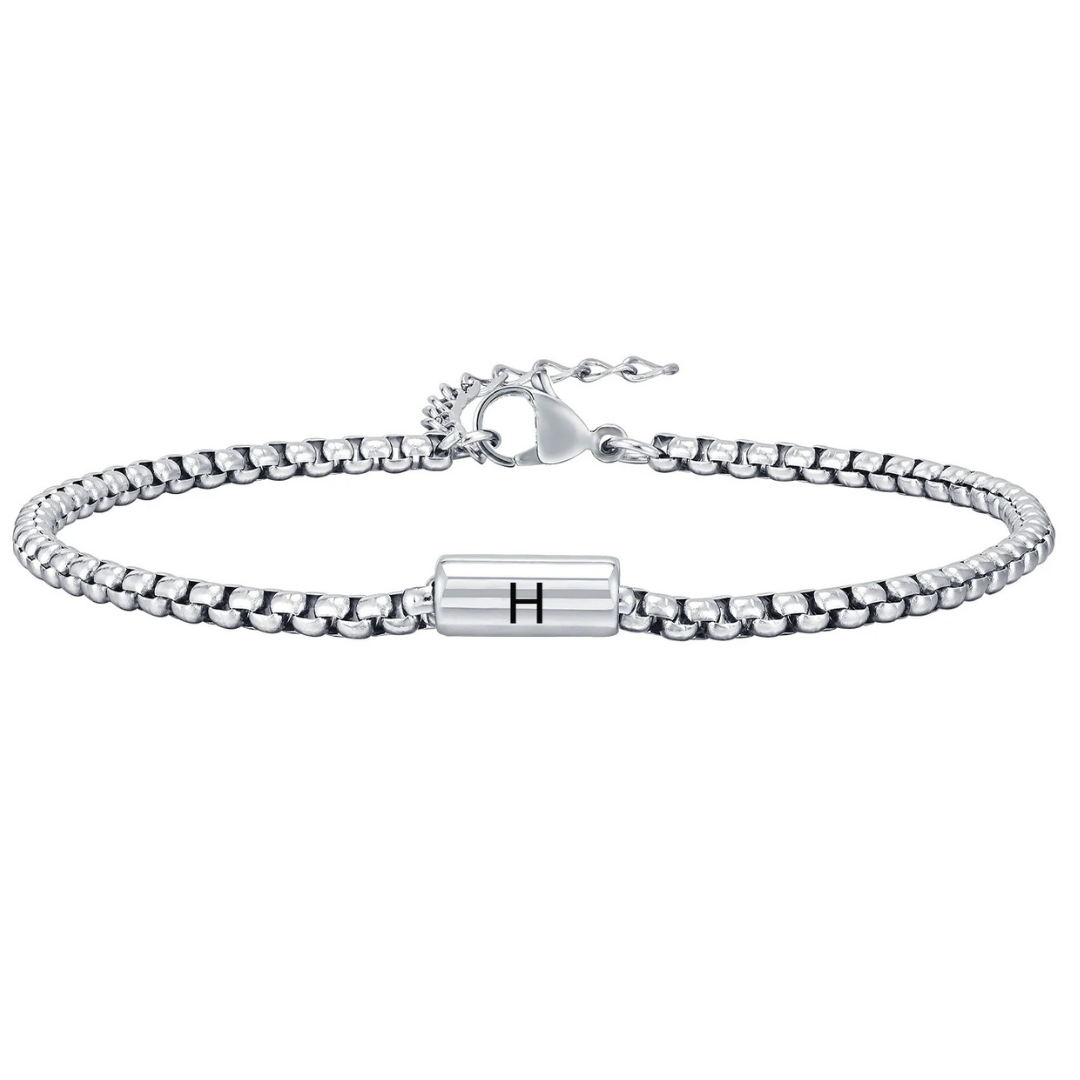 Pulseira Masculina Personalizada em Aço Inoxidável