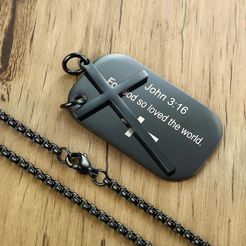Colar Cruz Personalizado em Aço Inoxidável - Fé e Estilo