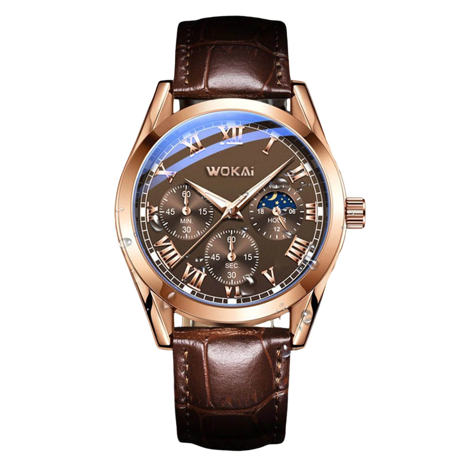 Relógio Masculino Luxo Baron Quartzo Impermeável