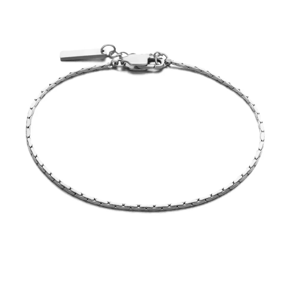 Pulseira Masculina de Aço Inoxidável Banhado a Ouro