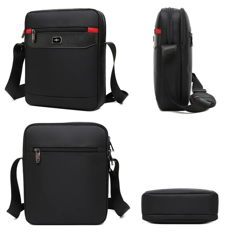 Vintage oxford preto suíço sacos de ombro masculino homem à prova dwaterproof água mensageiro sacos crossbody para homem 2019 bandolera hombre