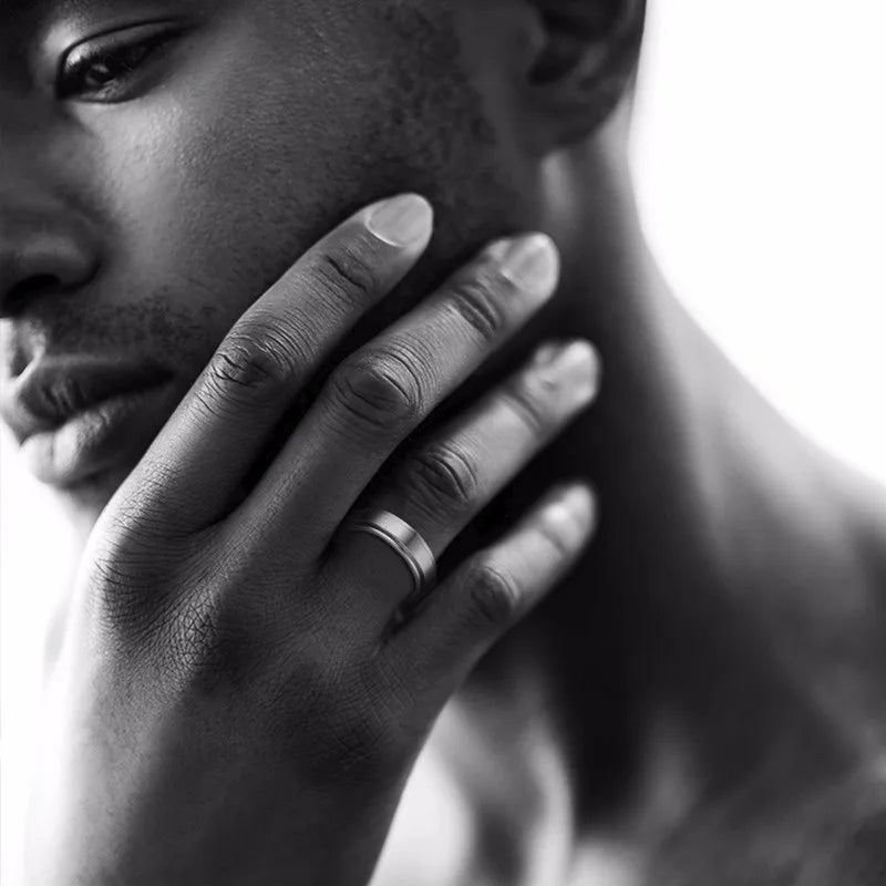 Vnox anel giratório personalizado para homens e mulheres, 6mm, aço inoxidável, faixa de casamento rotativa, nome personalizado, data, inicial, anel de cauda masculino