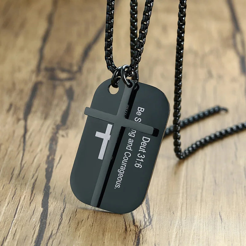 Colar Cruz Personalizado em Aço Inoxidável - Fé e Estilo