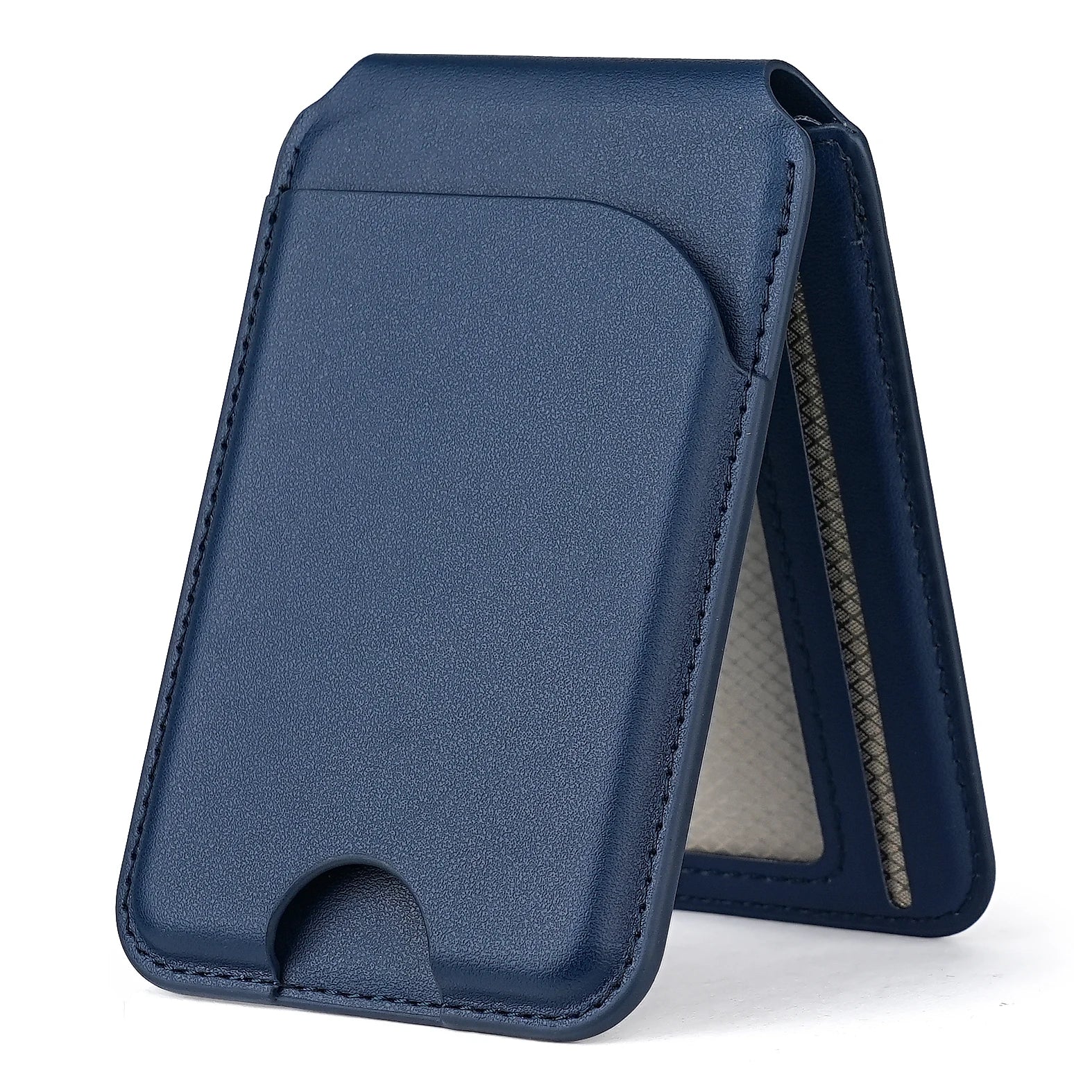 Saco De Cartão Magnético De Couro De Luxo Para O Iphone, Titular Do Cartão De Identificação Carteira Caso Com Suporte Casos, Iphone 14, 12, 13, 15, 16 Pro Max