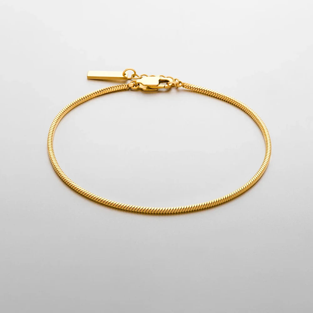 Pulseira Masculina de Aço Inoxidável Baron Banhada a Ouro