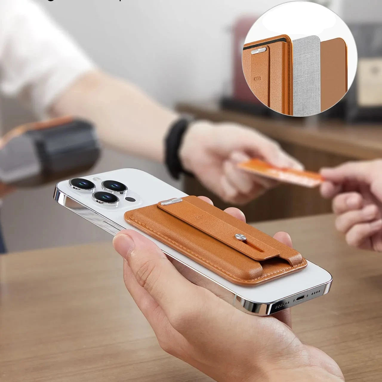 Carteira magnética ESR-HaloLock para iPhone, estojo de armazenamento de cartões inteligentes, 15 Pro, 14 Pro Max, 13, 12 Pro Max
