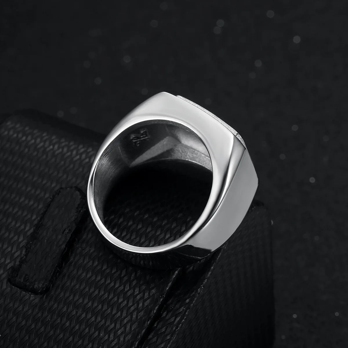 Anel de aço inoxidável Hip Hop masculino, anéis punk, cheio de strass joias, sem ferrugem, de alta qualidade, na moda