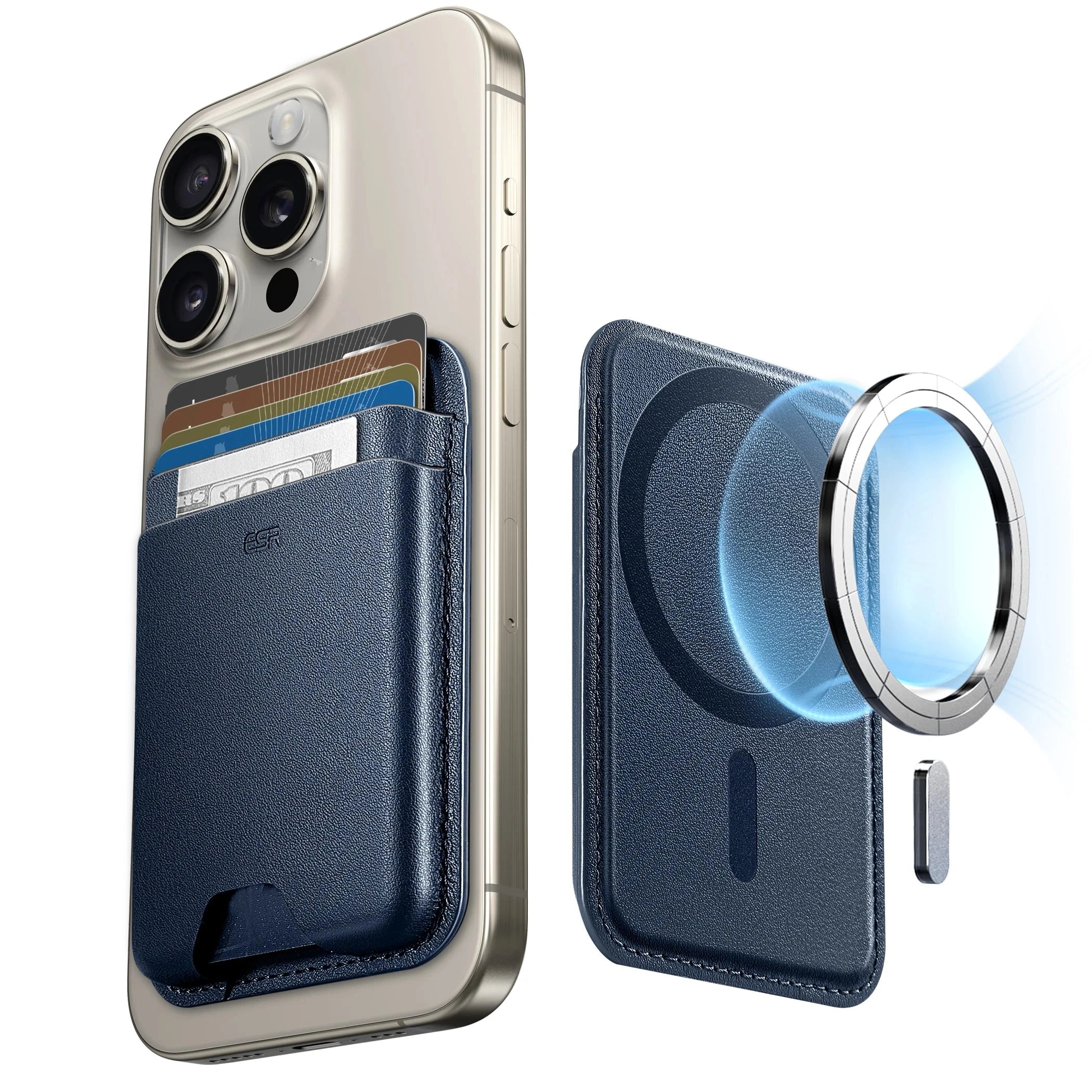 Esr para iphone 15 14 halolock carteira magnética para iphone 14 pro max caso de armazenamento de cartão inteligente para 12/12 pro para iphone 13 pro max