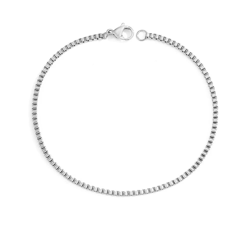 EManco-pulseira de aço inoxidável para homens e mulheres, charme minimalista, cor prata, presentes de jóias, atacado