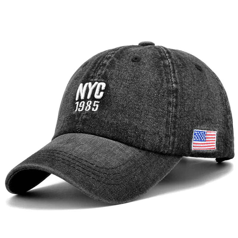 Boné jeans unissex, letra jeans bordada, chapéu snapback, chapéu hip-hop, chapéus esportivos de verão, homens e mulheres, 2022