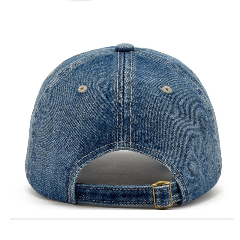 Boné jeans unissex, letra jeans bordada, chapéu snapback, chapéu hip-hop, chapéus esportivos de verão, homens e mulheres, 2022