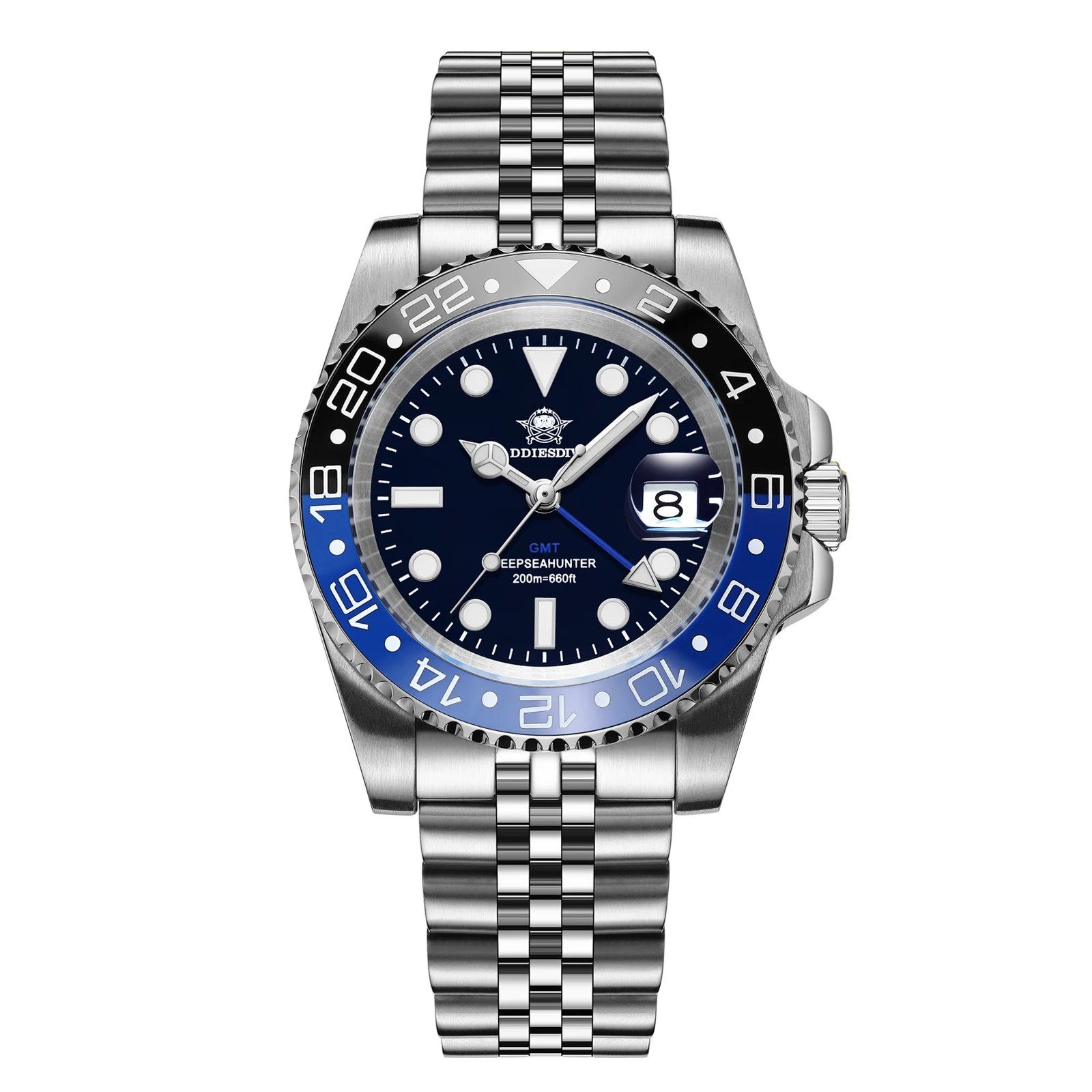 ADDIESDIVE-Relógio de pulso masculino GMT de quartzo, relógio impermeável luminoso 20Bar, presente para negócios e esportes, Top luxo, 2022