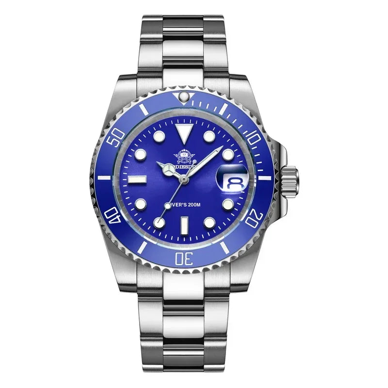 Relógios de mergulho em aço inoxidável masculino ADDIESDIVE, europeu e americano Business H3 Quartz Watch, impermeável ao ar livre esportes relógio de pulso
