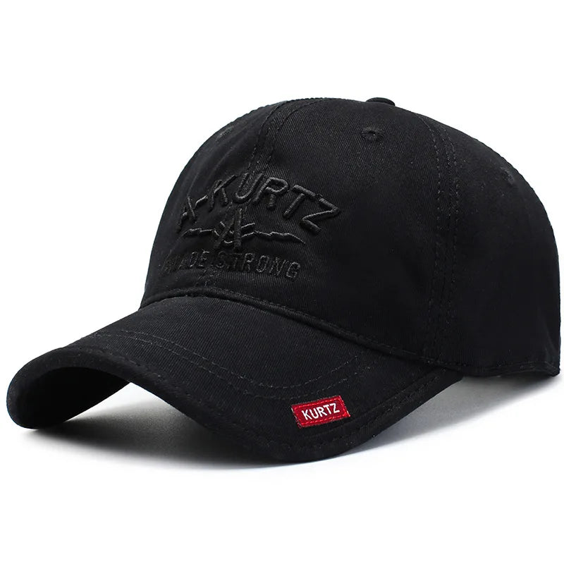 Boné de beisebol bordado masculino e feminino etiqueta vermelha, cabeça grande, topo redondo, respirável, lazer, chapéu de sol, esportes, golfe, moda