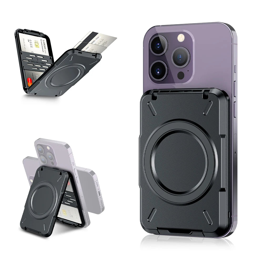 Carteira magnética e porta-cartões com função de bloqueio RFID para iPhone 14 15 Pro/ Pro Max/ 13 Pro Max/ 13 Pro 12 11 Carteira MagSafe