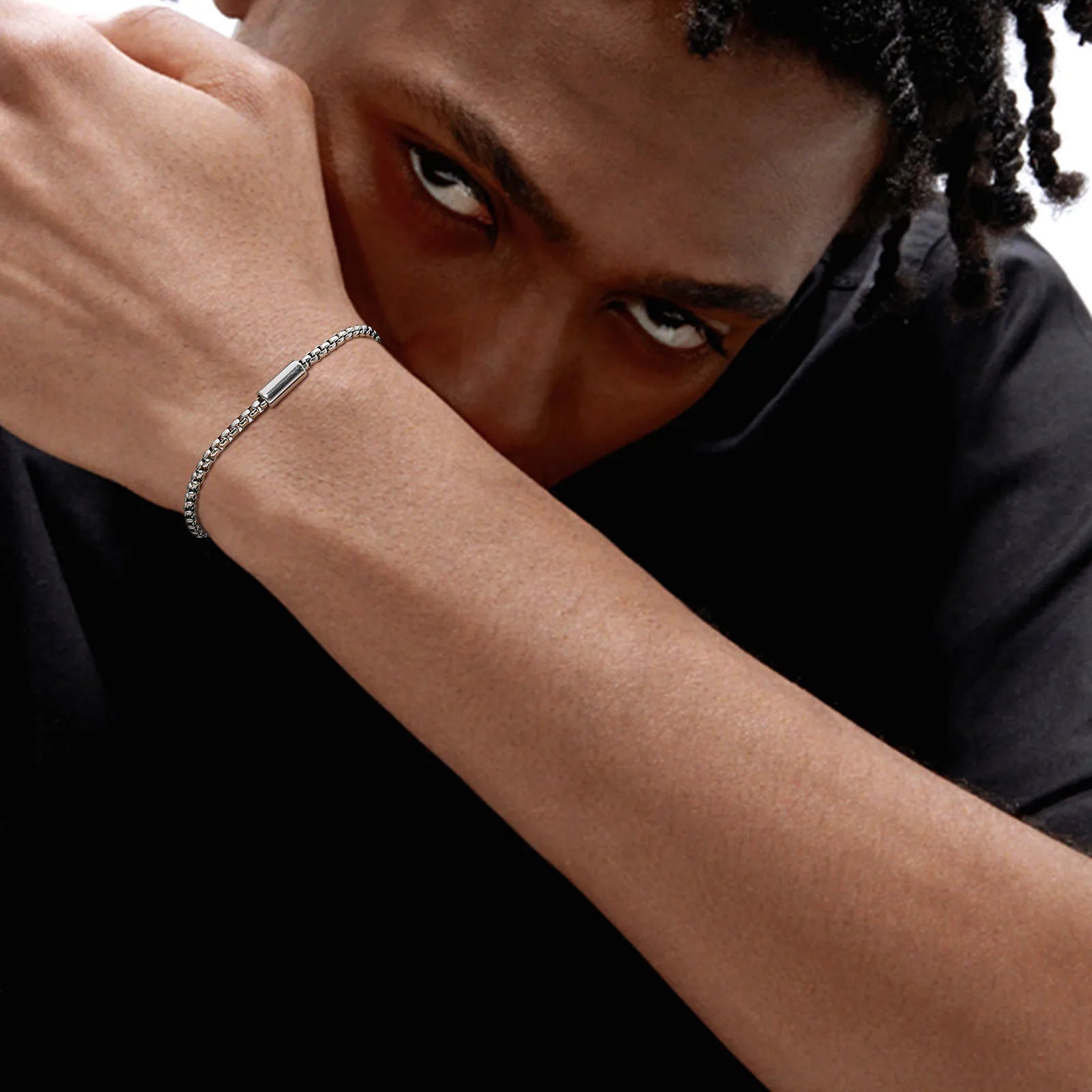 Pulseira Masculina Personalizada em Aço Inoxidável