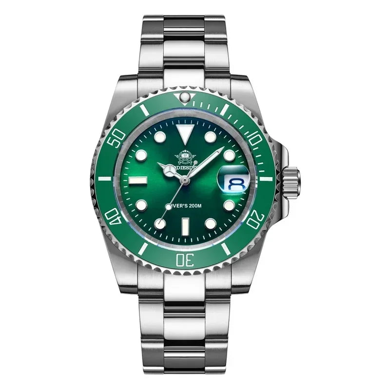 Relógios de mergulho em aço inoxidável masculino ADDIESDIVE, europeu e americano Business H3 Quartz Watch, impermeável ao ar livre esportes relógio de pulso