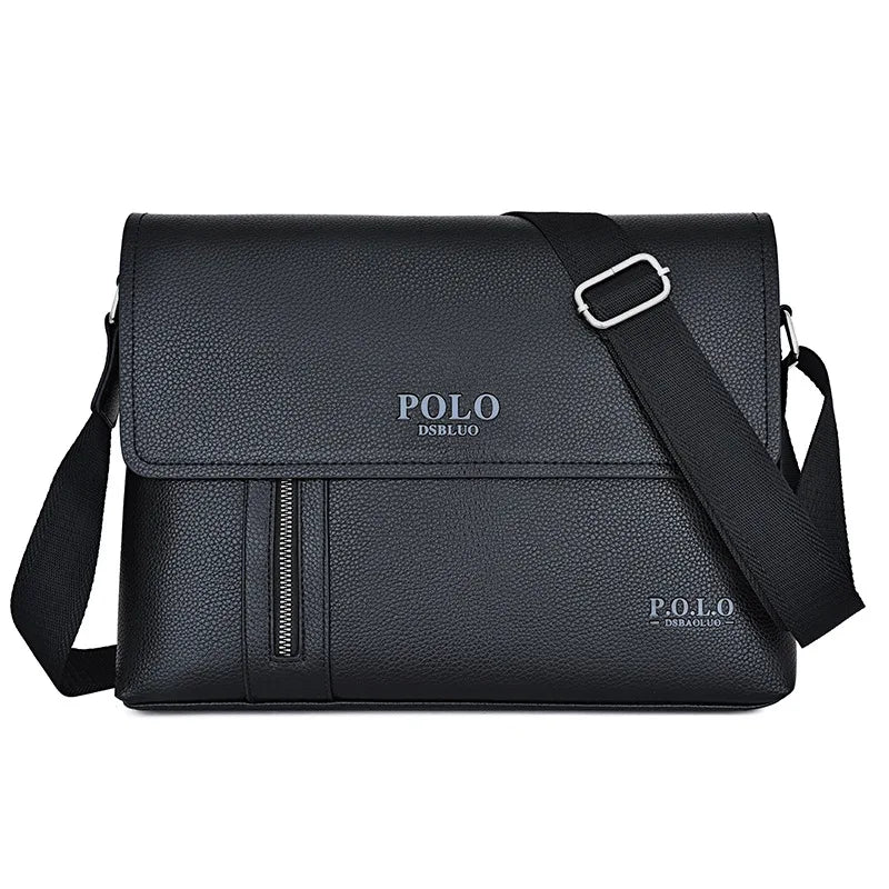 Bolsa de ombro de couro luxuosa para homens, bolsa crossbody de grande capacidade, bolsas de mensageiro masculinas de marca luxuosa