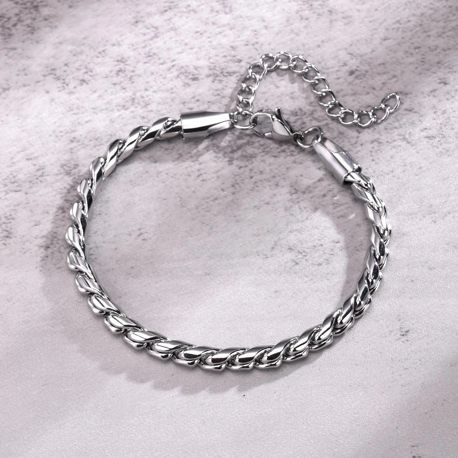 Pulseira Masculina Cobra Punk em Aço Inoxidável
