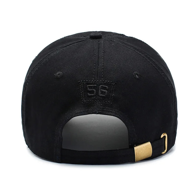 Boné de beisebol bordado masculino e feminino etiqueta vermelha, cabeça grande, topo redondo, respirável, lazer, chapéu de sol, esportes, golfe, moda
