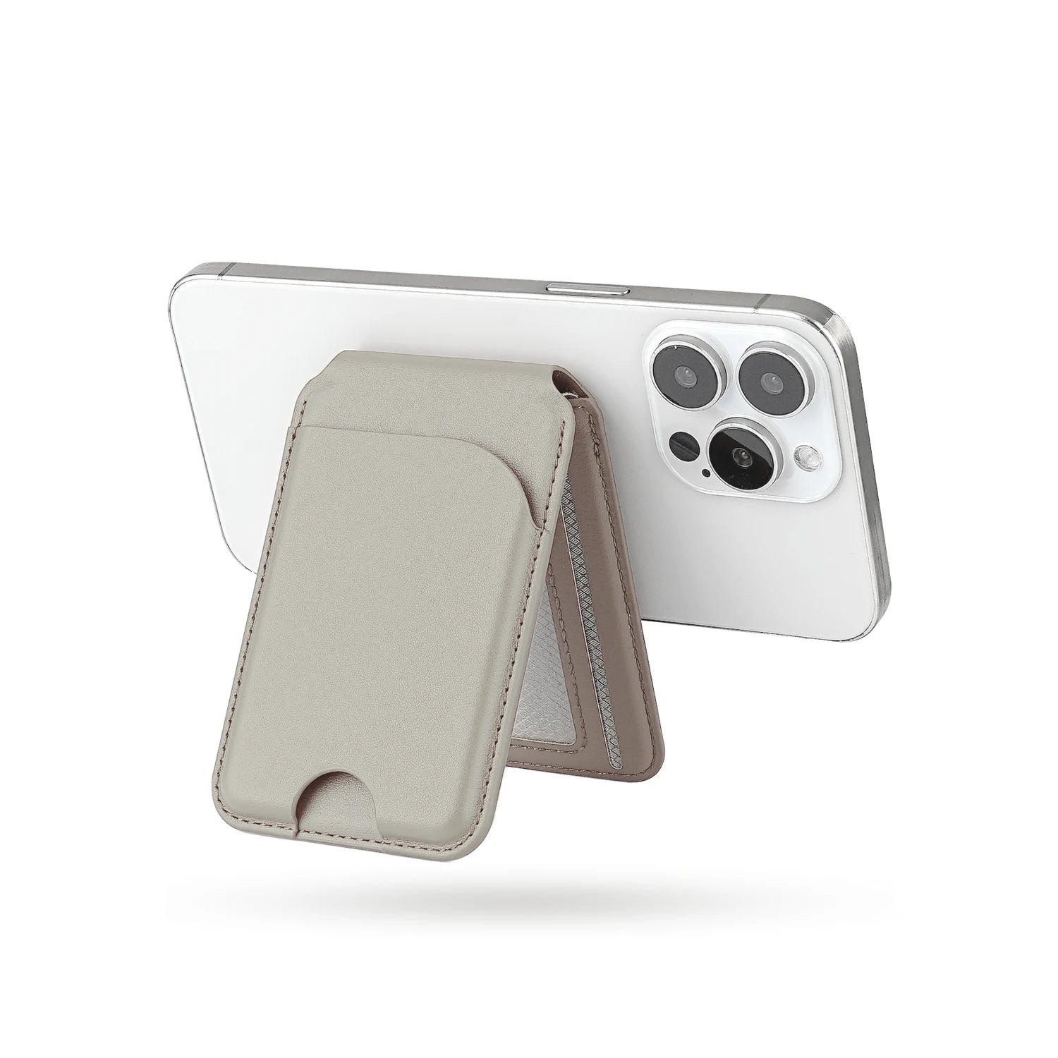 Saco De Cartão Magnético De Couro De Luxo Para O Iphone, Titular Do Cartão De Identificação Carteira Caso Com Suporte Casos, Iphone 14, 12, 13, 15, 16 Pro Max