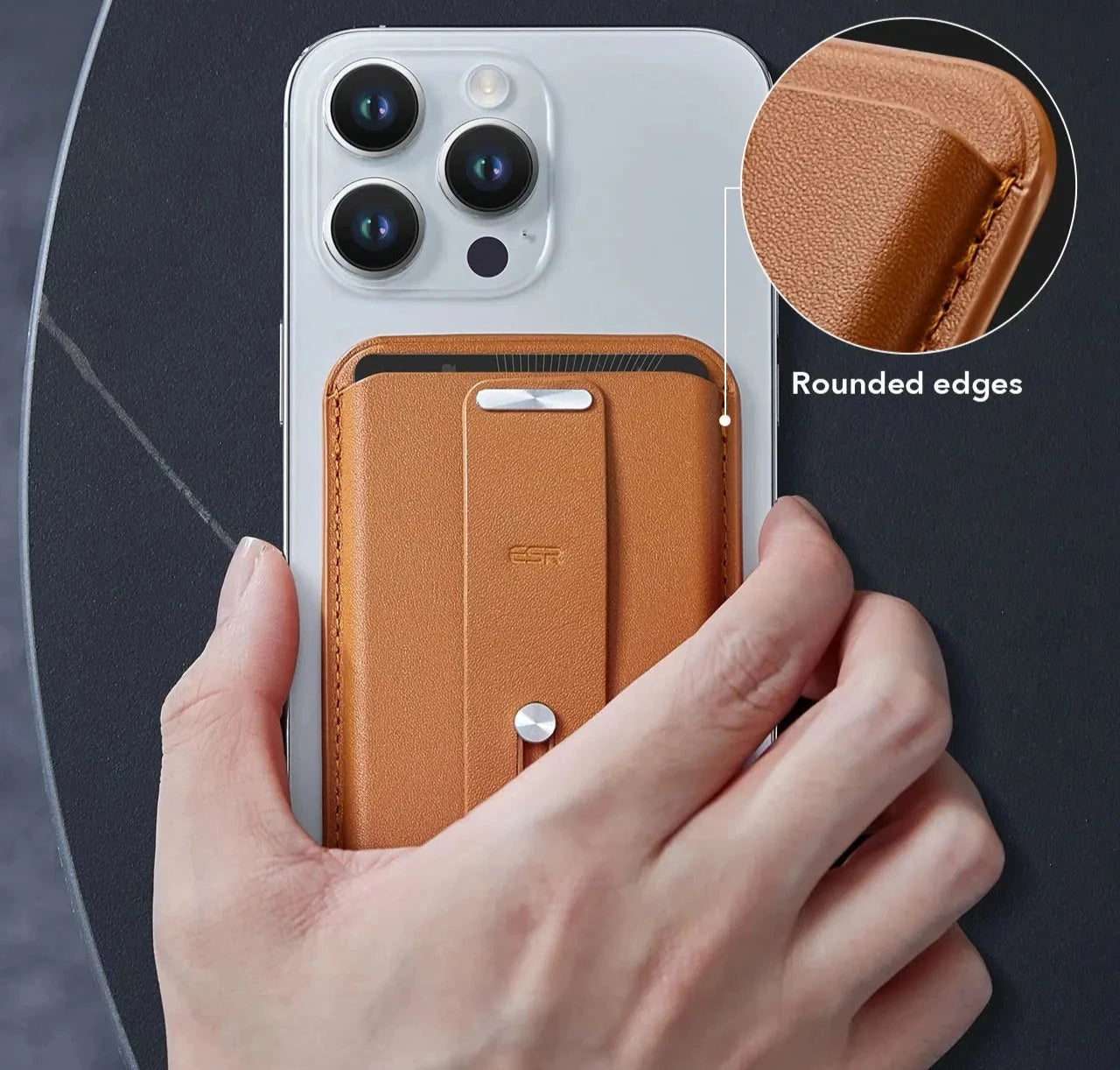 Carteira magnética ESR-HaloLock para iPhone, estojo de armazenamento de cartões inteligentes, 15 Pro, 14 Pro Max, 13, 12 Pro Max