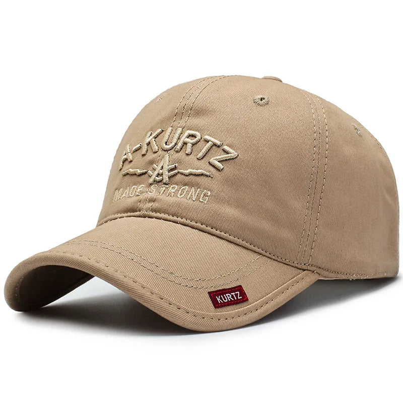 Boné de beisebol bordado masculino e feminino etiqueta vermelha, cabeça grande, topo redondo, respirável, lazer, chapéu de sol, esportes, golfe, moda