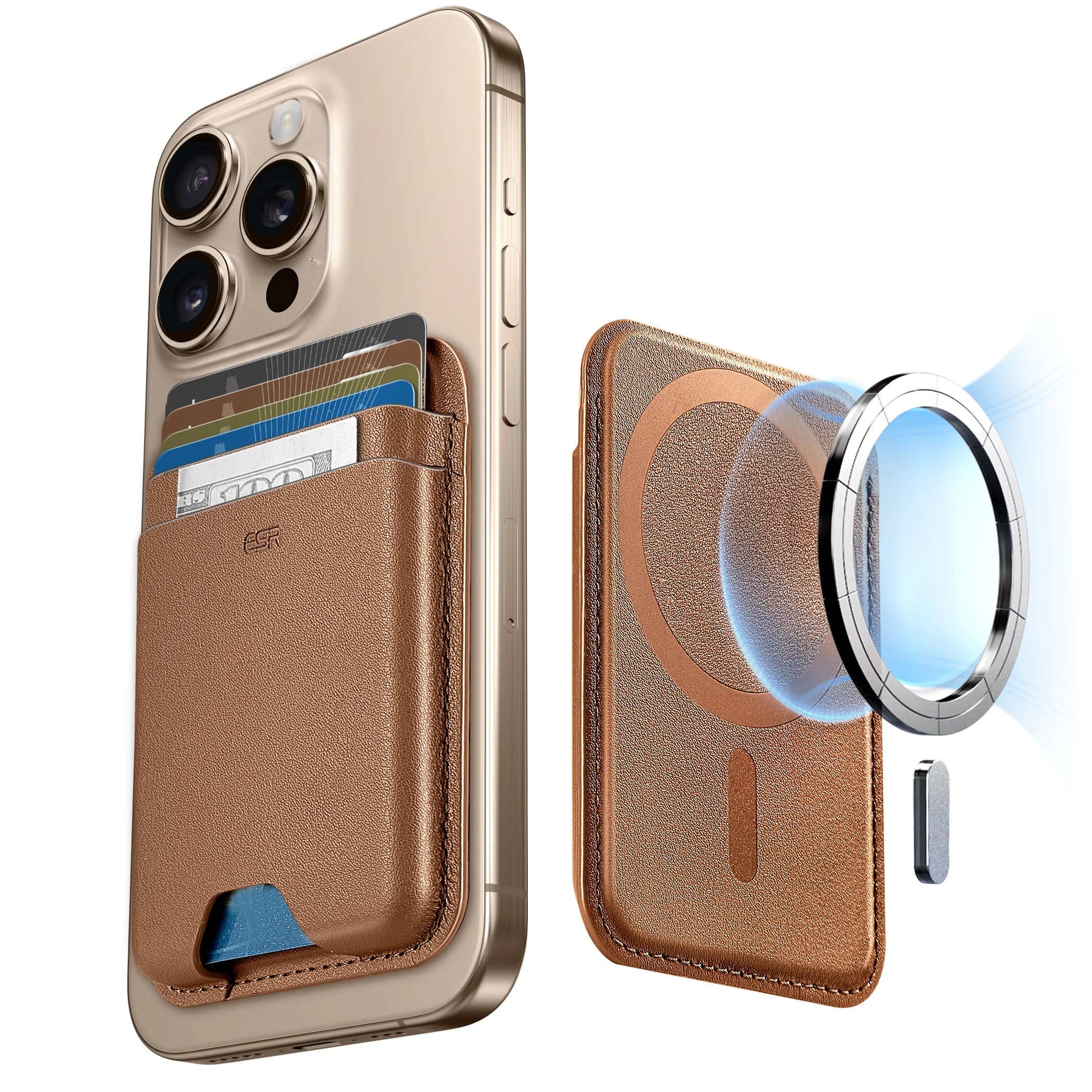 Esr para iphone 15 14 halolock carteira magnética para iphone 14 pro max caso de armazenamento de cartão inteligente para 12/12 pro para iphone 13 pro max