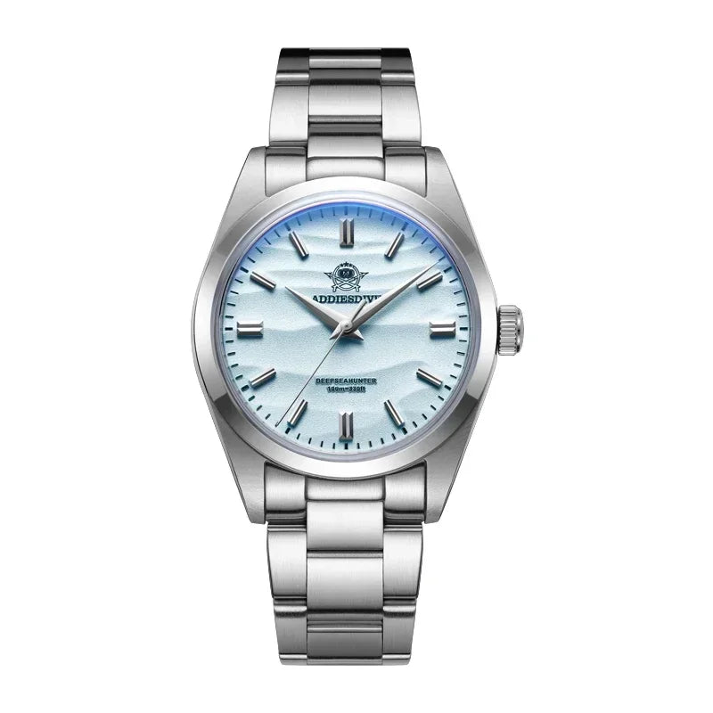 ADDIESDIVE Quartz Wristwatch, Bubble Mirror, Pot Cover Glass, Relógios simples, Aço Inoxidável, 10Bar Dive, AD2030, 36mm, Top Brand