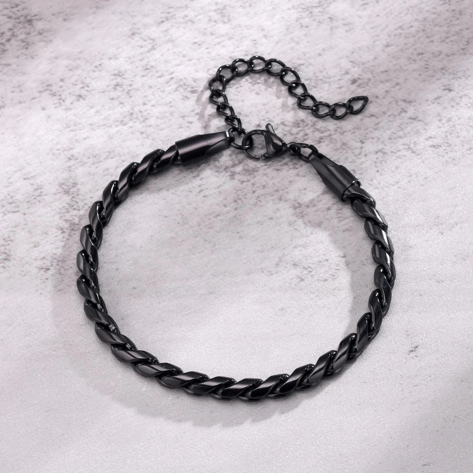 Pulseira Masculina Cobra Punk em Aço Inoxidável