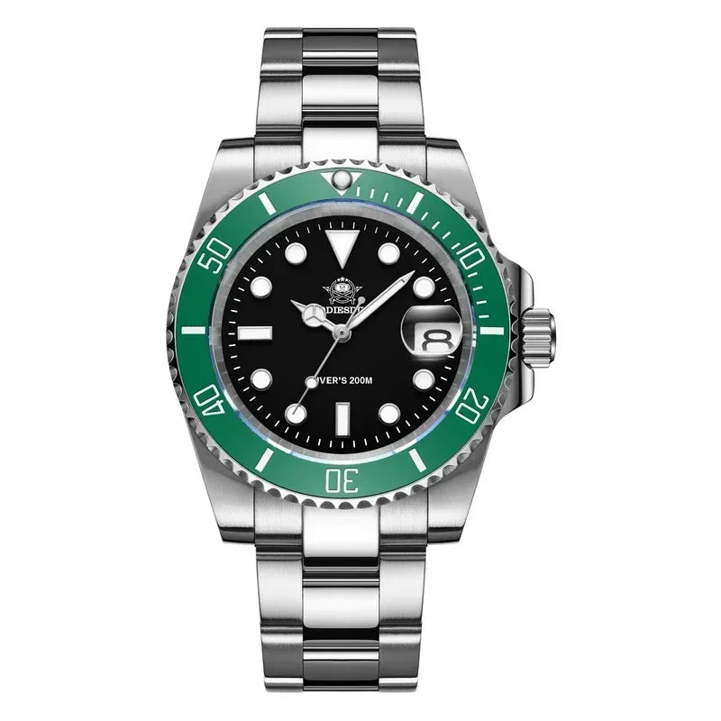Relógios de mergulho em aço inoxidável masculino ADDIESDIVE, europeu e americano Business H3 Quartz Watch, impermeável ao ar livre esportes relógio de pulso