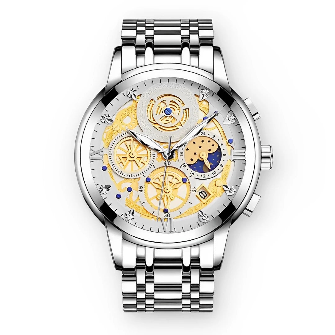 Relógio Masculino Luxo Chronograph à Prova D'Água Signature