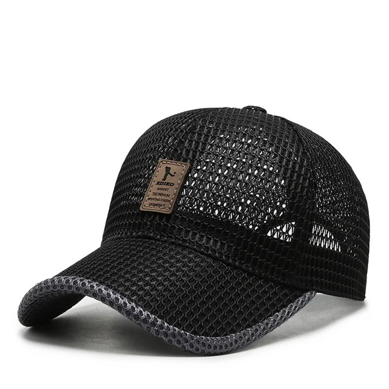 Boné de beisebol de malha respirável para homens e mulheres, proteção UV, equitação ao ar livre, pesca, tênis, bonés de golfe, chapéu Panamá Sport, moda verão