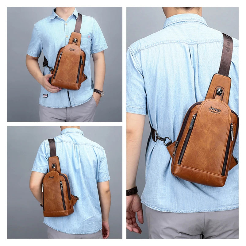 Bolsa Transversal Masculina Estilo Mochila