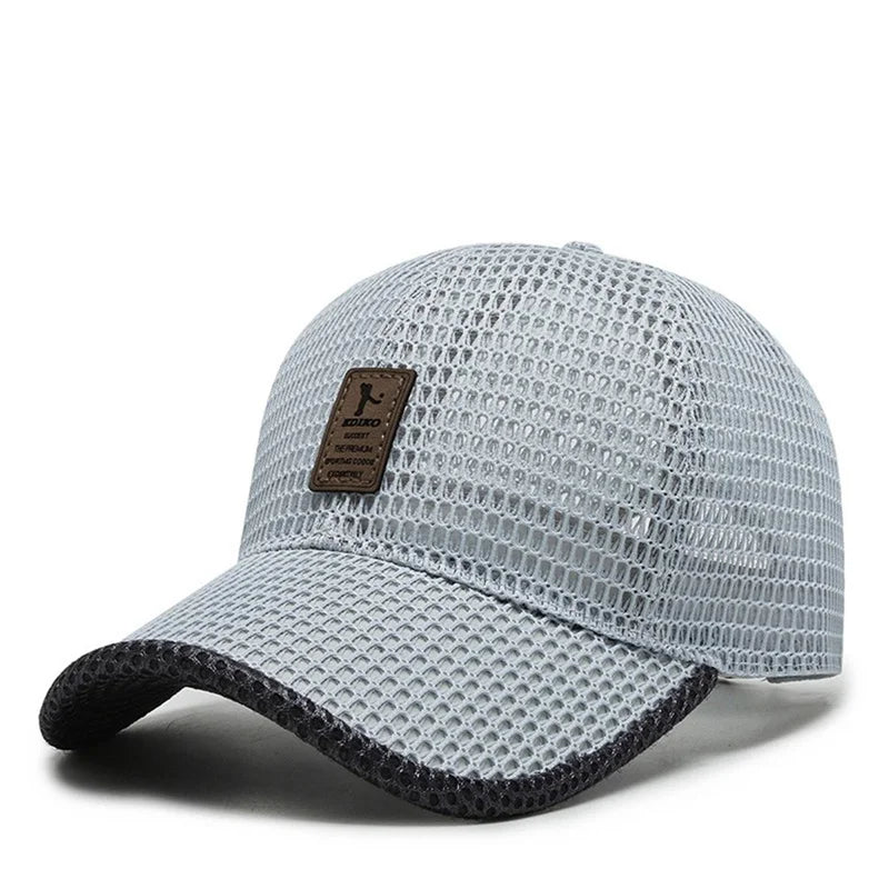 Boné de beisebol de malha respirável para homens e mulheres, proteção UV, equitação ao ar livre, pesca, tênis, bonés de golfe, chapéu Panamá Sport, moda verão