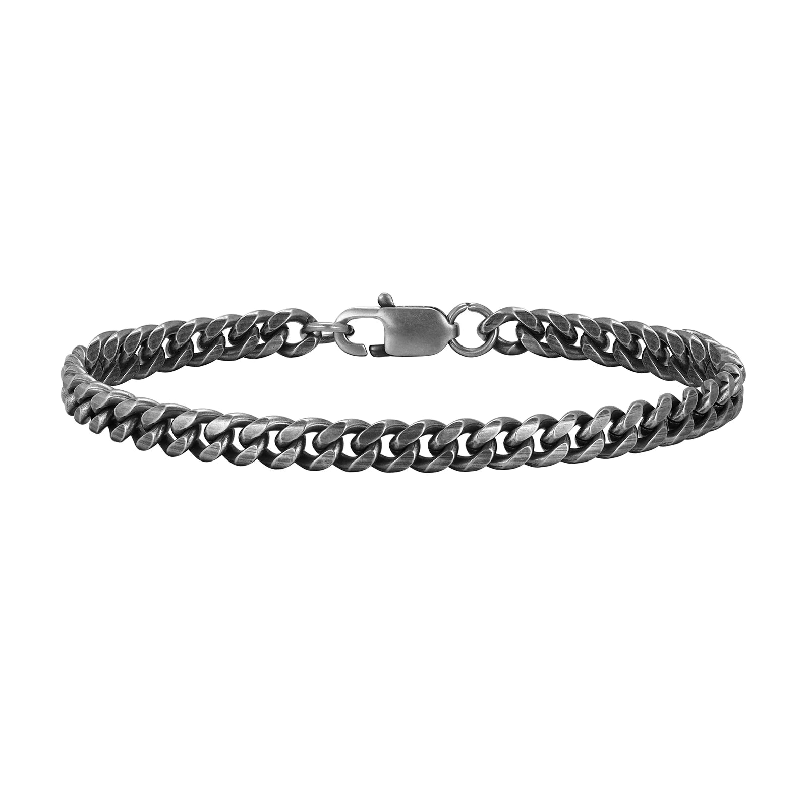 Pulseira de elo cubano Vnox de 6,5 mm para homens, pulseira de links Miami de aço inoxidável, joias masculinas retrô clássicas