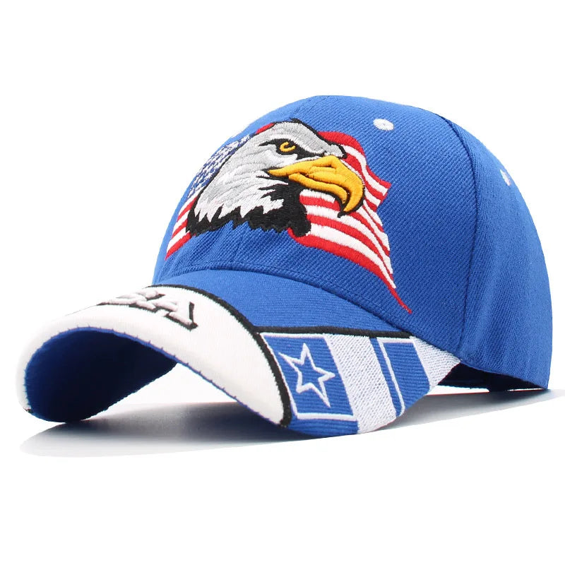 Novo boné de beisebol animal masculino patriótico águia careca e bandeira americana snapback bonés para mulheres eua 3d bordado fazenda caminhoneiro chapéus