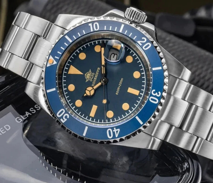 ADDIESDIVE-Relógio De Quartzo De Luxo Com Display E Calendário, Relógios De Moda, Aço Inoxidável, 20Bar Dive, Super Luminoso, AD2054, 41mm