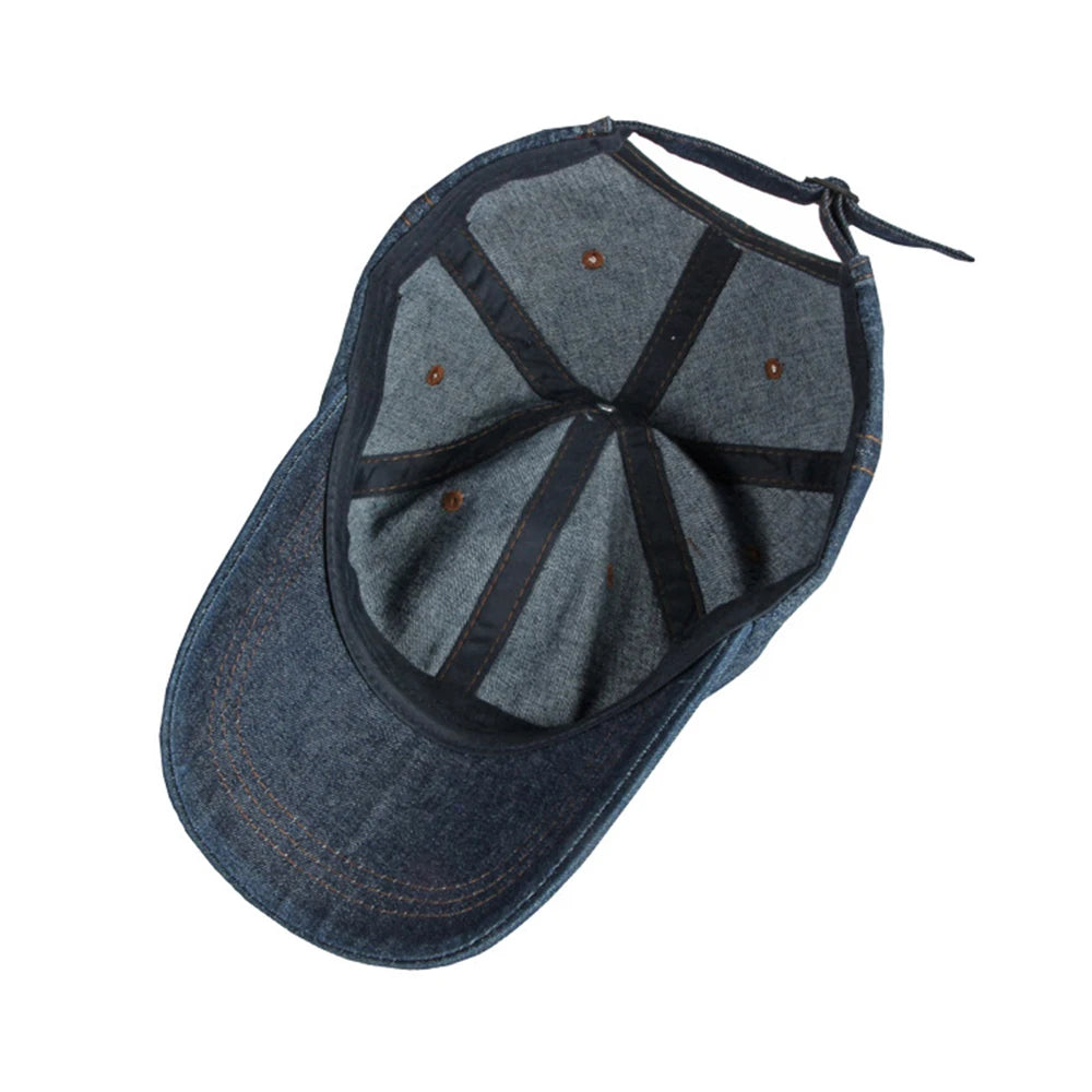 FS-Bonés de beisebol vintage céu azul denim para homens e mulheres, chapéu camionista de alta qualidade, snapback, boné hip hop, ossos, marca