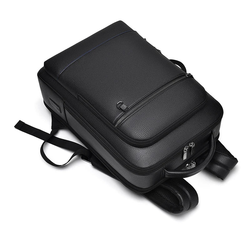 Mochila Executiva Masculina em Couro Ecológico com Carregamento USB