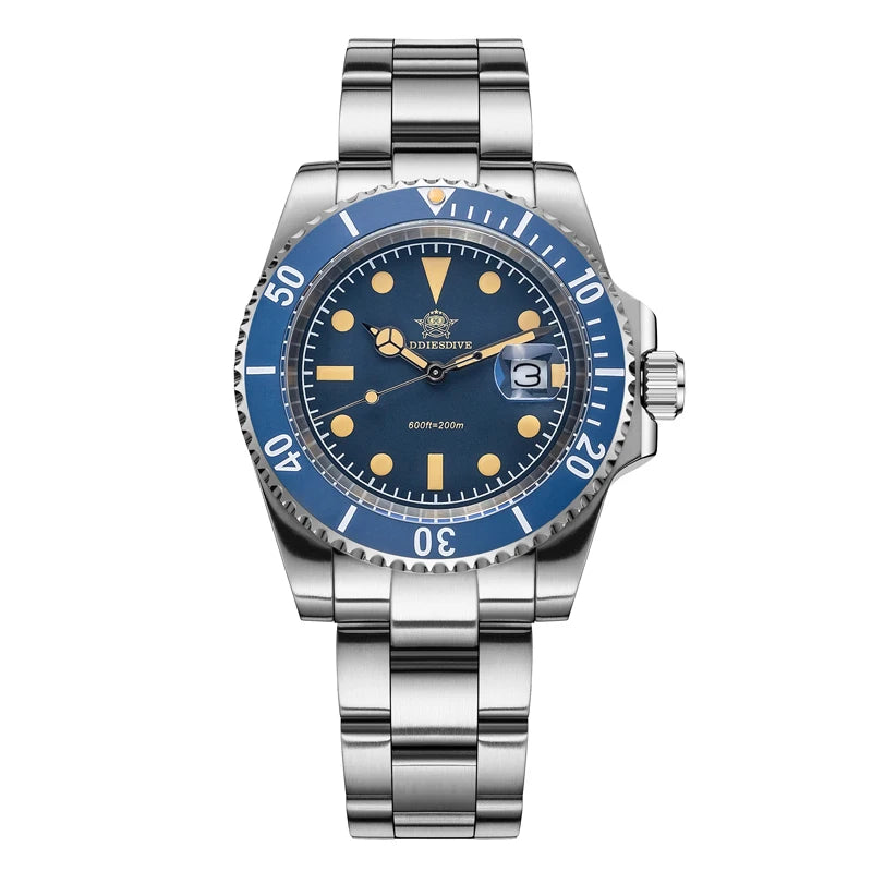 ADDIESDIVE-Relógio De Quartzo De Luxo Com Display E Calendário, Relógios De Moda, Aço Inoxidável, 20Bar Dive, Super Luminoso, AD2054, 41mm