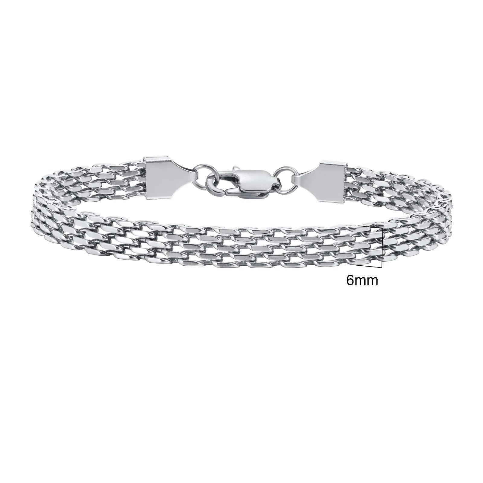 Vnox-Ligação Malha Pulseiras Cadeia para Mulheres e Homens, Aço Inoxidável Pulseira Italiana, Cor do Ouro, Presente Da Jóia, 16.5 cm, 18 cm, 17 cm, 19 cm, 21cm