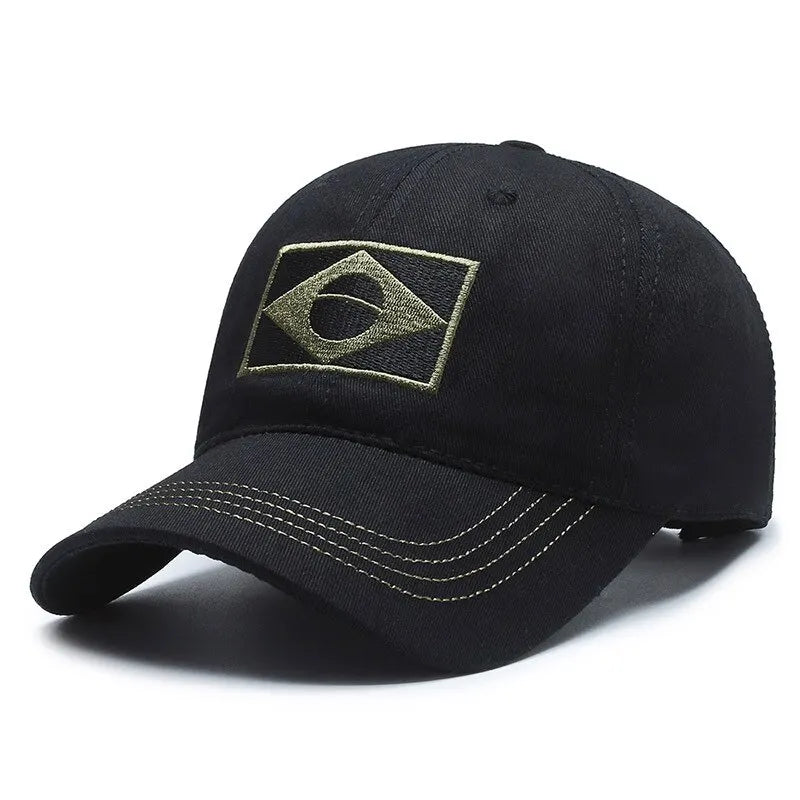 Boné de beisebol masculino camuflado para esportes ao ar livre, médio e jovem, chapéu casual de proteção solar, chapéu brasileiro