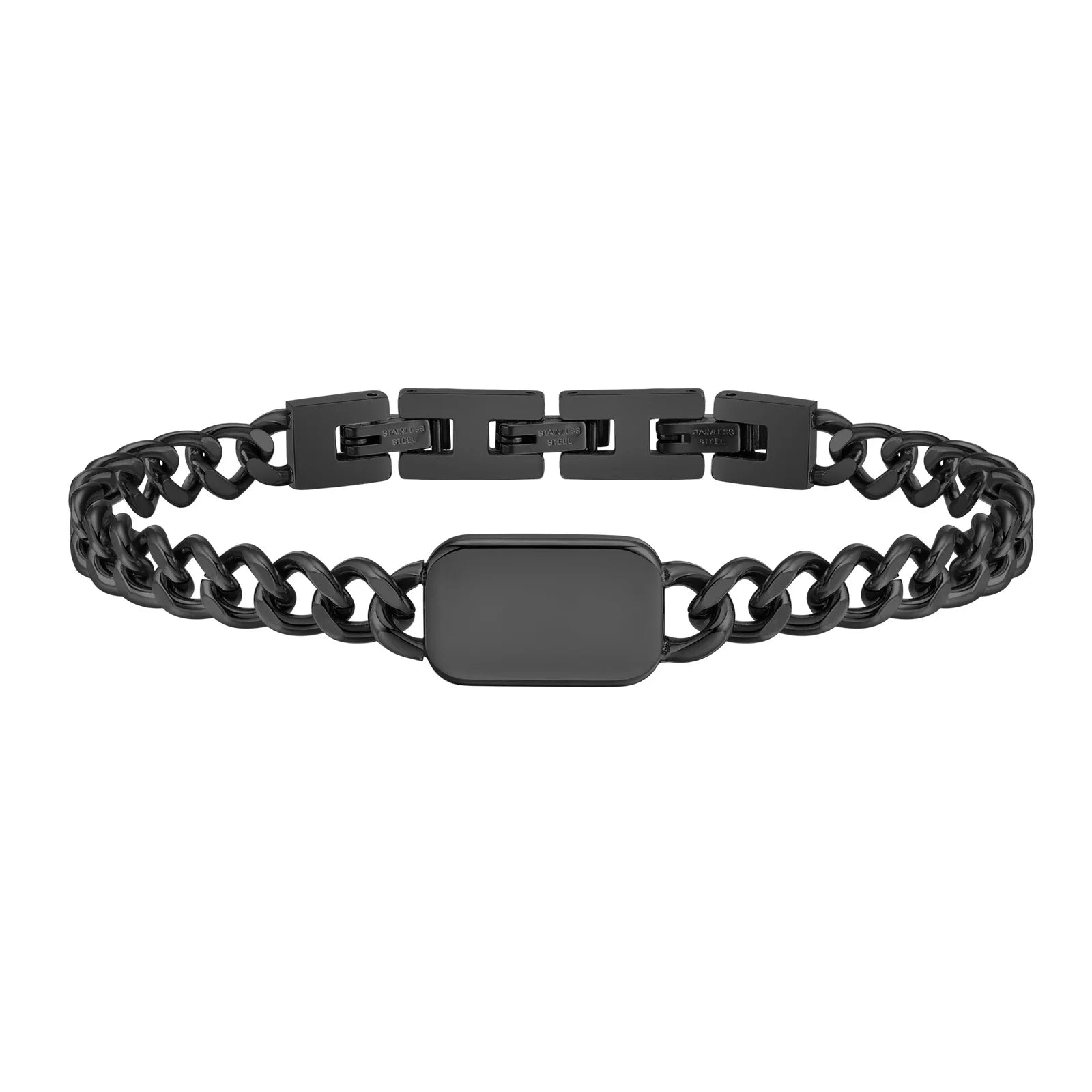 Vnox-Pulseiras Cubanas para Homens e Mulheres, Letra A-Z Aço Inoxidável Pulseira Personalizada, Aniversário e Jóias De Casamento, Presente BFF