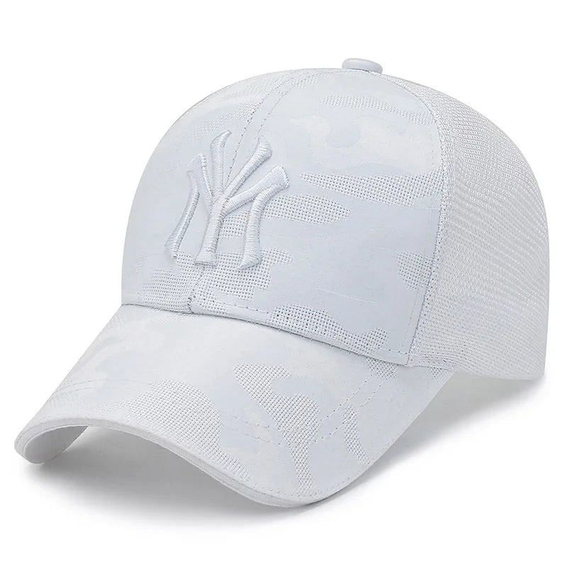Moda carta bordado camuflagem beisebol chapéus primavera e outono ao ar livre ajustável casual chapéus sunscreen chapéu