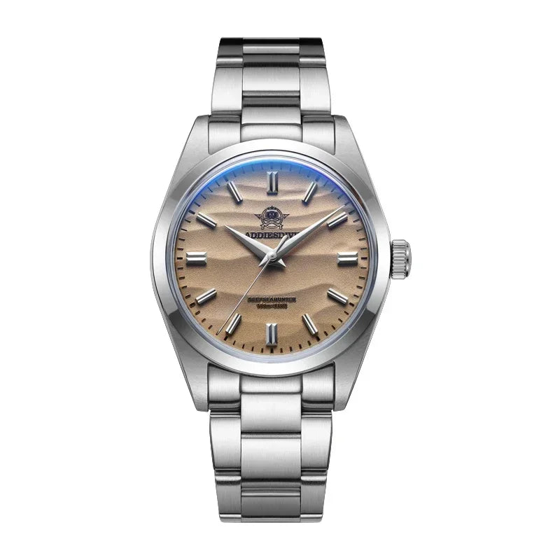 ADDIESDIVE Quartz Wristwatch, Bubble Mirror, Pot Cover Glass, Relógios simples, Aço Inoxidável, 10Bar Dive, AD2030, 36mm, Top Brand