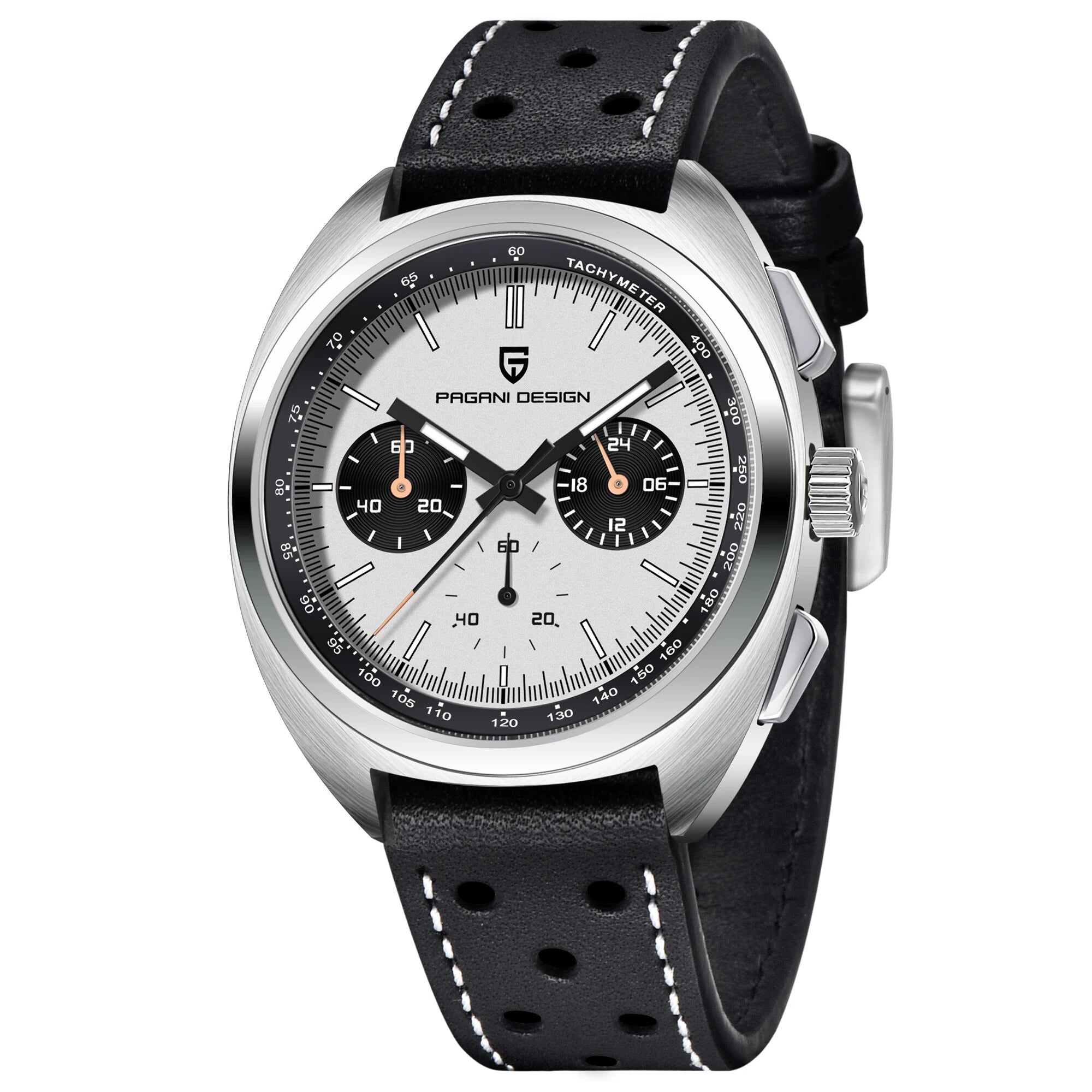 Pagani design 2024 novo panda dial relógios masculinos relógio de quartzo de luxo para homem japão vk63 esporte cronógrafo vidro safira relógio de pulso