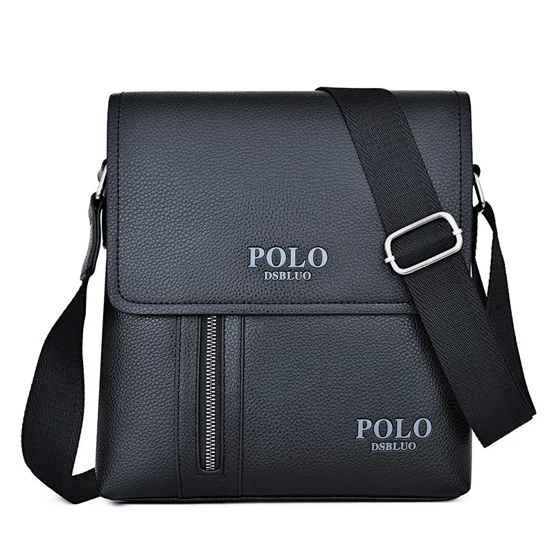 Bolsa de ombro de couro luxuosa para homens, bolsa crossbody de grande capacidade, bolsas de mensageiro masculinas de marca luxuosa