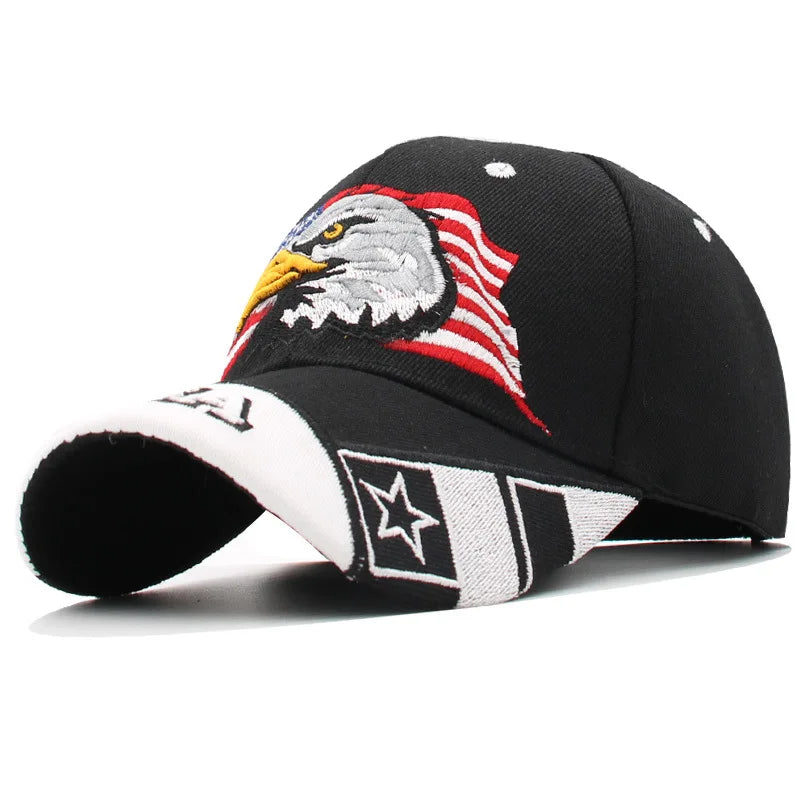 Novo boné de beisebol animal masculino patriótico águia careca e bandeira americana snapback bonés para mulheres eua 3d bordado fazenda caminhoneiro chapéus