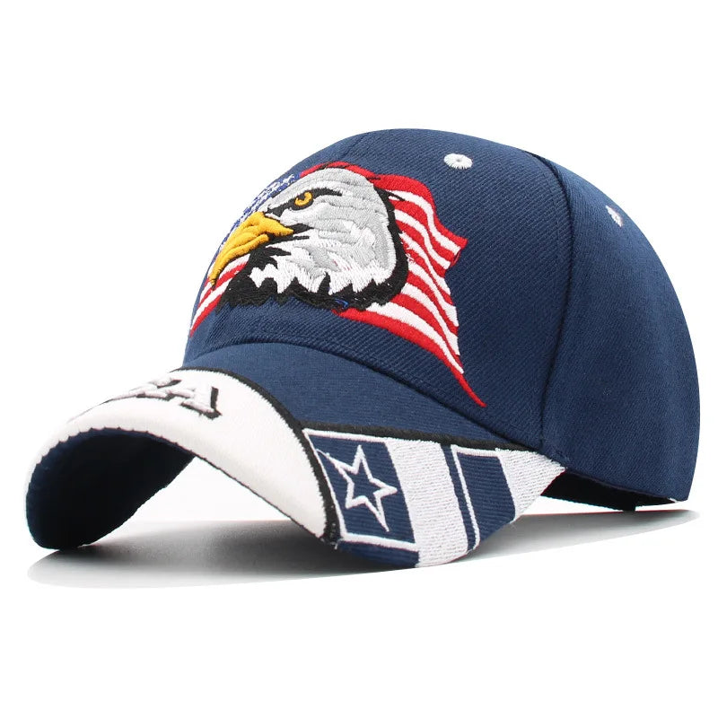 Novo boné de beisebol animal masculino patriótico águia careca e bandeira americana snapback bonés para mulheres eua 3d bordado fazenda caminhoneiro chapéus